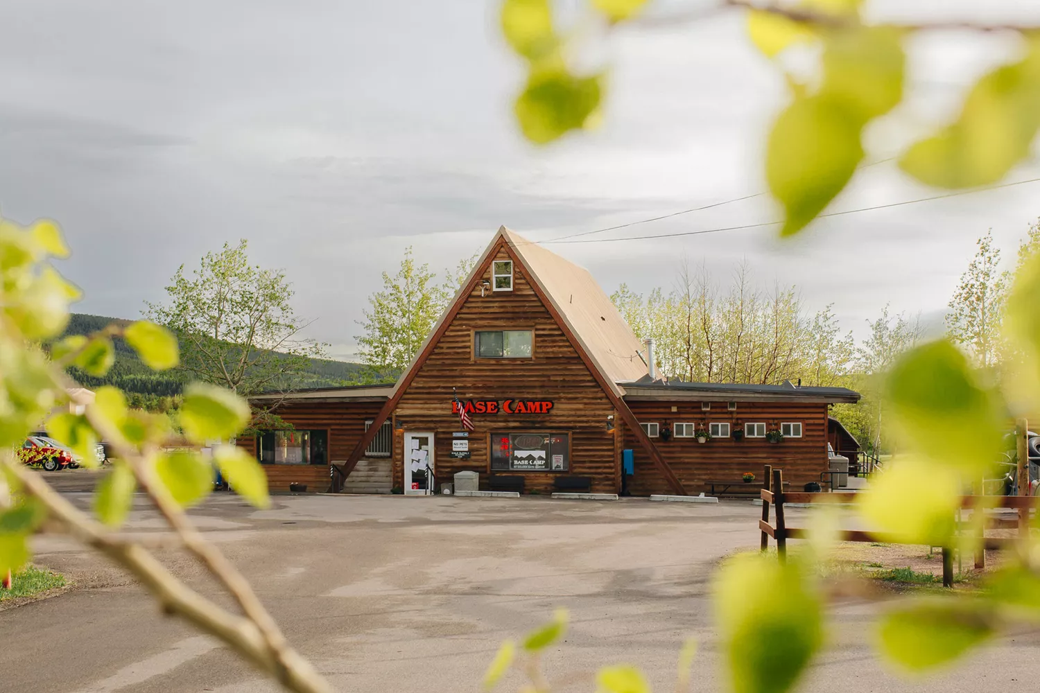 The exterior of the Base Camp at Golden Gate Canyon cabin facilities in Black Hawk, Colorado.