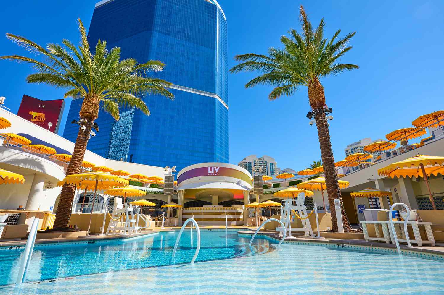 Wide-angle interior view of the renovated 80,000-square-foot LIV Fontainebleau Las Vegas club space.
