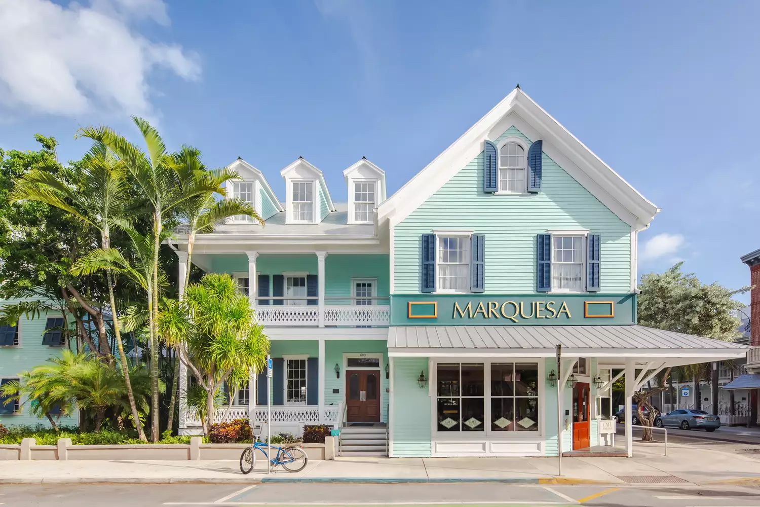 Exterior view of the historic Marquesa Hotel building.
